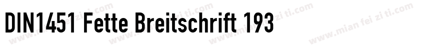 DIN1451 Fette Breitschrift 1936字体转换